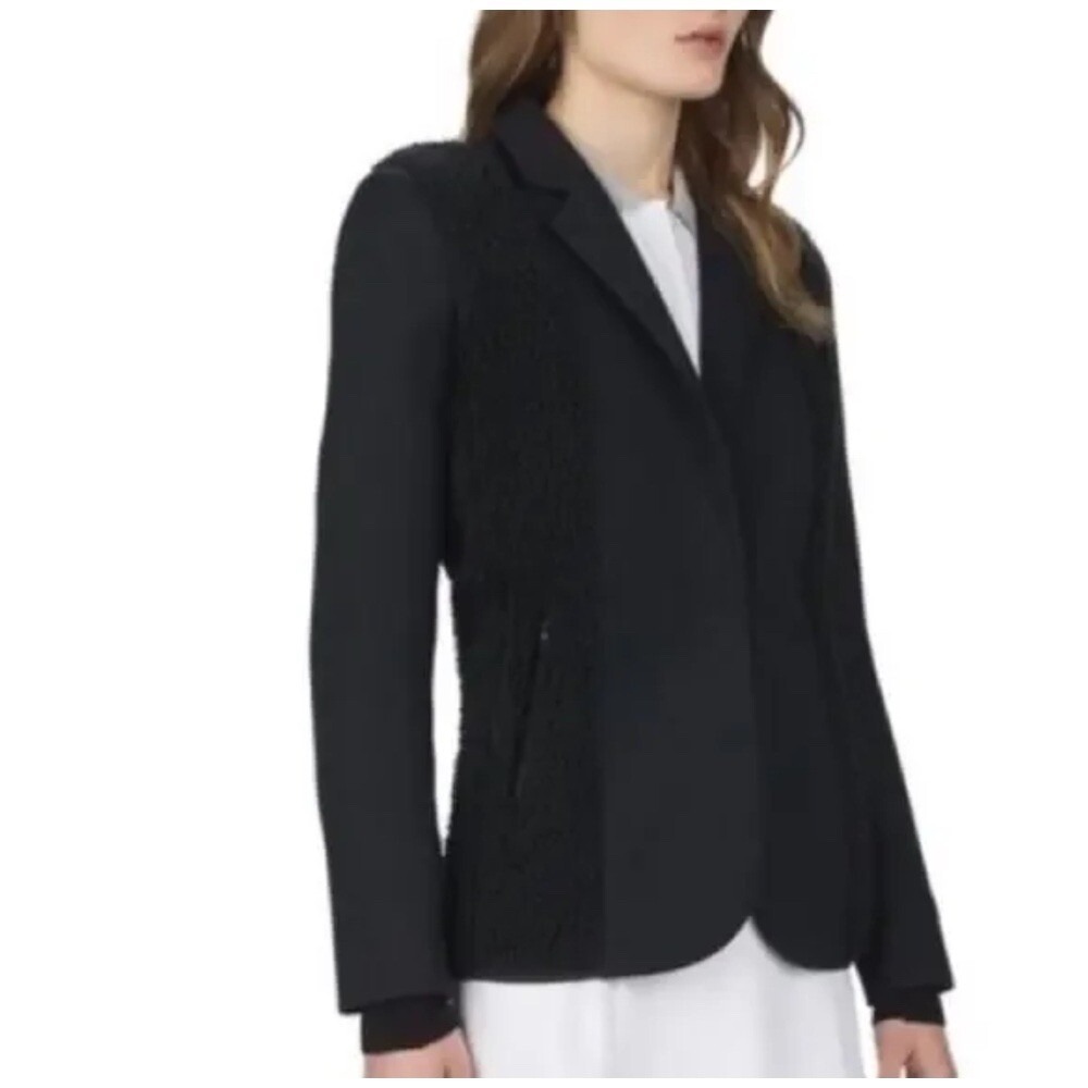 UNDER ARMOUR‎ UAS Weekender Black Wool Blend Knit Shearling Blazer Jacket LARGE